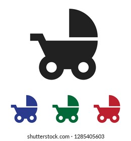 Baby Stroller icon vector