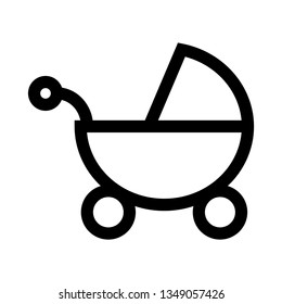baby stroller icon vector