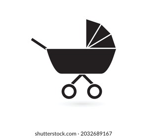 Icono de coche de bebé. Icono del vector.