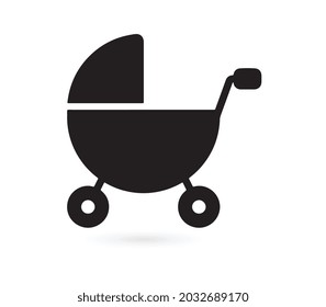 Baby stroller icon. Vector icon.