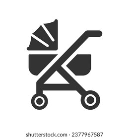 Baby stroller Icon, Vector Graphics