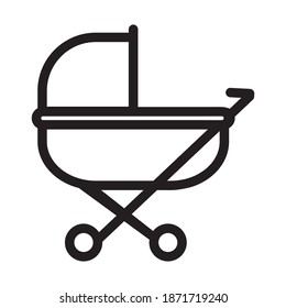 Baby stroller icon vector illustration