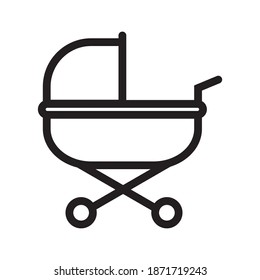 Baby stroller icon vector illustration