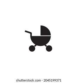 Baby Stroller Ikone Vektorgrafik Design.