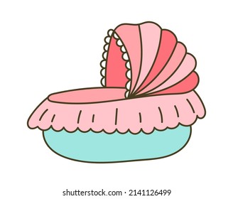 Icono de coche de bebé. Ilustración del vector