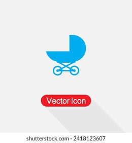 Baby Stroller Icon Vector Illustration Eps10