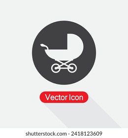 Baby Stroller Icon Vector Illustration Eps10