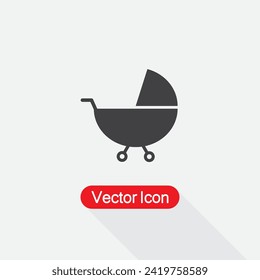 Baby Stroller Icon Vector Illustration Eps10