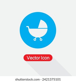 Baby Stroller Icon Vector Illustration Eps10