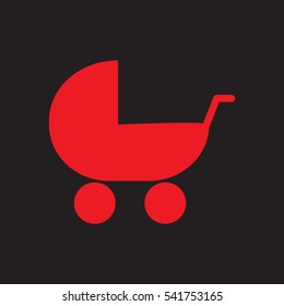 baby stroller, icon, vector illustration EPS 10