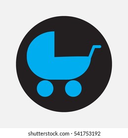 baby stroller, icon, vector illustration EPS 10