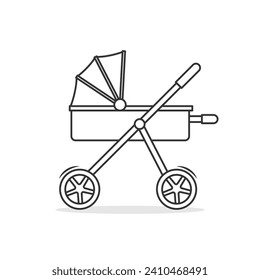 Baby stroller icon vector stock illustration