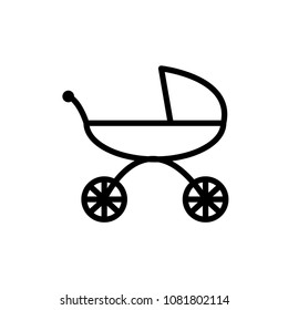 baby stroller icon vector template