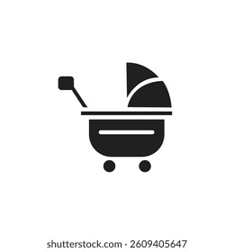 Baby stroller icon vector. Trendy flat baby stroller icon from kids and baby collection isolated on white background
