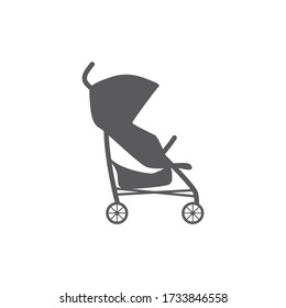 baby stroller isolated icon vector pram buggy carriage