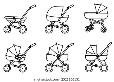 Baby Stroller Line Art Perfect for Modern Nursery Decor (4)