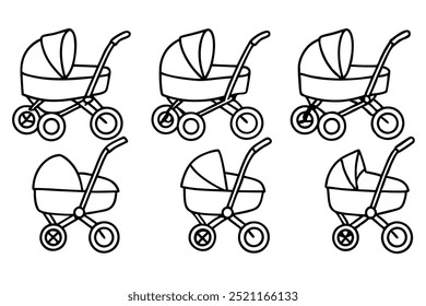 Baby Stroller Line Art Perfect for Modern Nursery Decor (3)