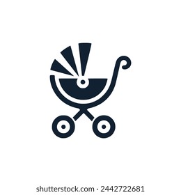 baby stroller logo vector illustration template design