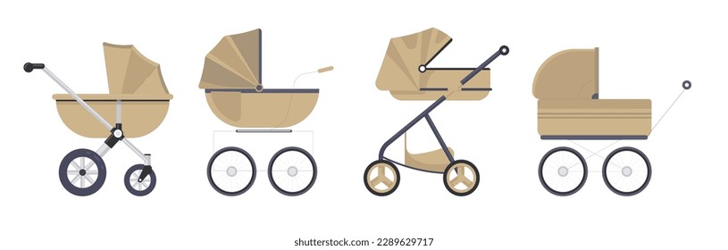 Baby stroller or perambulator, buggy shop vector