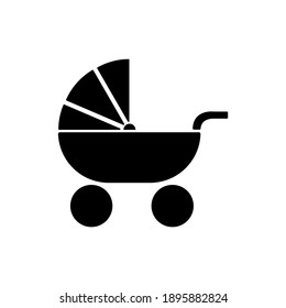 Baby Stroller silhouette vector design isolated