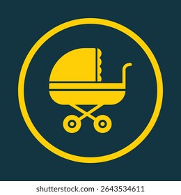 Baby Stroller trendy vector art design handsome amazing design colorful useful illustration.eps