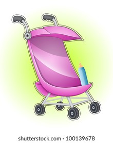 Baby Stroller Vector
