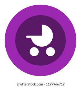 baby stroller vector icon