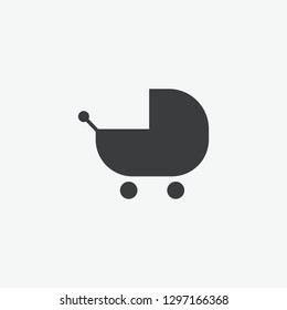 Baby Stroller Vector Icon