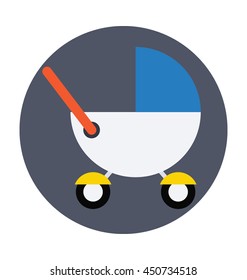 Baby Stroller Vector Icon