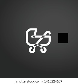 Baby Stroller vector icon. Baby Stroller concept stroke symbol design. Thin graphic elements vector illustration, outline pattern for your web site design, logo, UI. EPS 10.