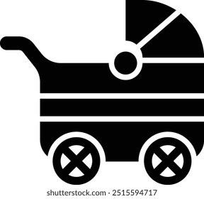 Baby Stroller Vector Icon Design Illustration