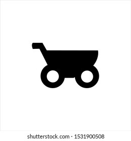 baby stroller vector icon in modern design style for web site