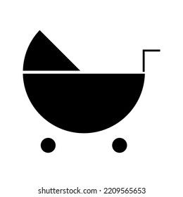 Baby Stroller Vector Icon In Modern Design Style For Web Site And Mobile App.eps 10