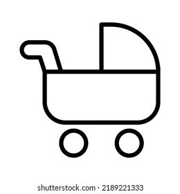 Baby Stroller Vector Icon Which Can Easily Modify Or Edit

