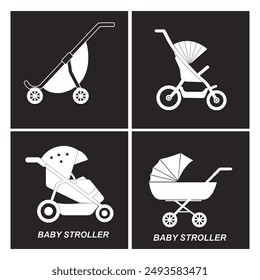 baby stroller vector illustration symbol design