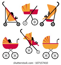 Baby strollers set