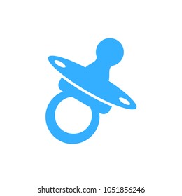 baby stuff icon, baby pacifier icon isolated vector