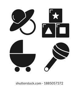 Baby Stuff Icons Flat Design