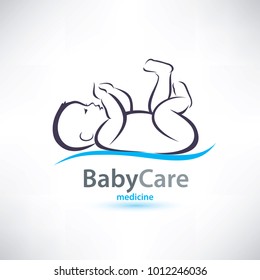 baby stylized symbol, skin care concept