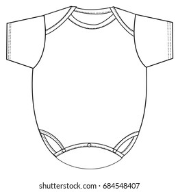 BABY SUIT BODY CLOTHING VECTOR ILLUSTRATION