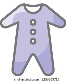 Baby suit fully editable vector fill icon

