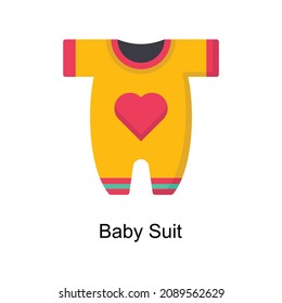 Baby Suit Vector illustration in flat style. Pediatrics symbol in EPS file.