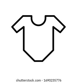 baby suit vector thin line icon 