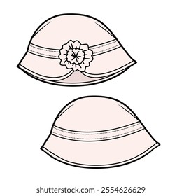 Baby sun hats vector design technical illustration by adobe illustrator.