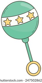 Baby Supplies Icon with Trendy Cartoon Style. Isolated Vector Illustration.
