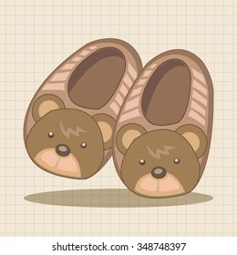 Baby supplies slippers theme elements