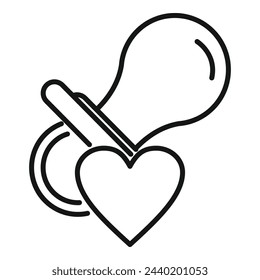 Baby support icon outline vector. Shield unit help. Shield dark