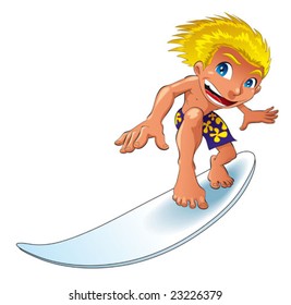 Baby surfing
