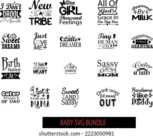 Baby SVG bundle, T SHIRT typography