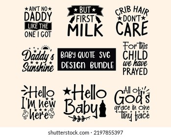 Archivo vectorial del paquete de diseño de Baby Svg